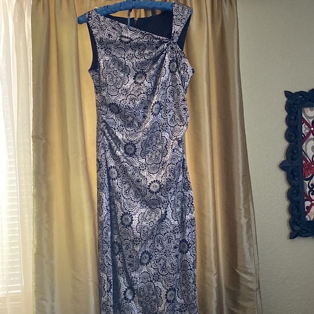 Asymmetric neckline dress